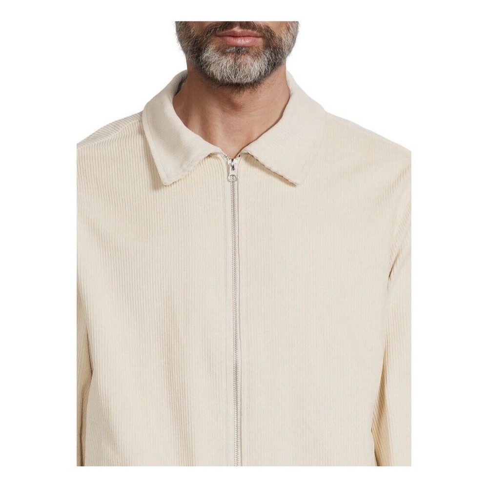 NEW MEN George Cream Soot Corduroy Full Zip Jacket Medium - Picture 11 of 14